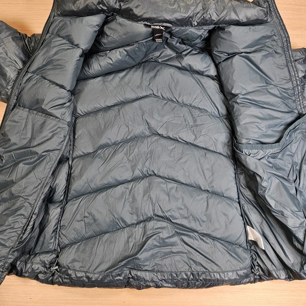 Eddie Bauer Packable Down 650 Puffer Jacket Women L Gray EB6061 Winter Gorpcore